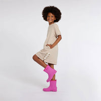 Chloe Beige Short Sleeved Dress