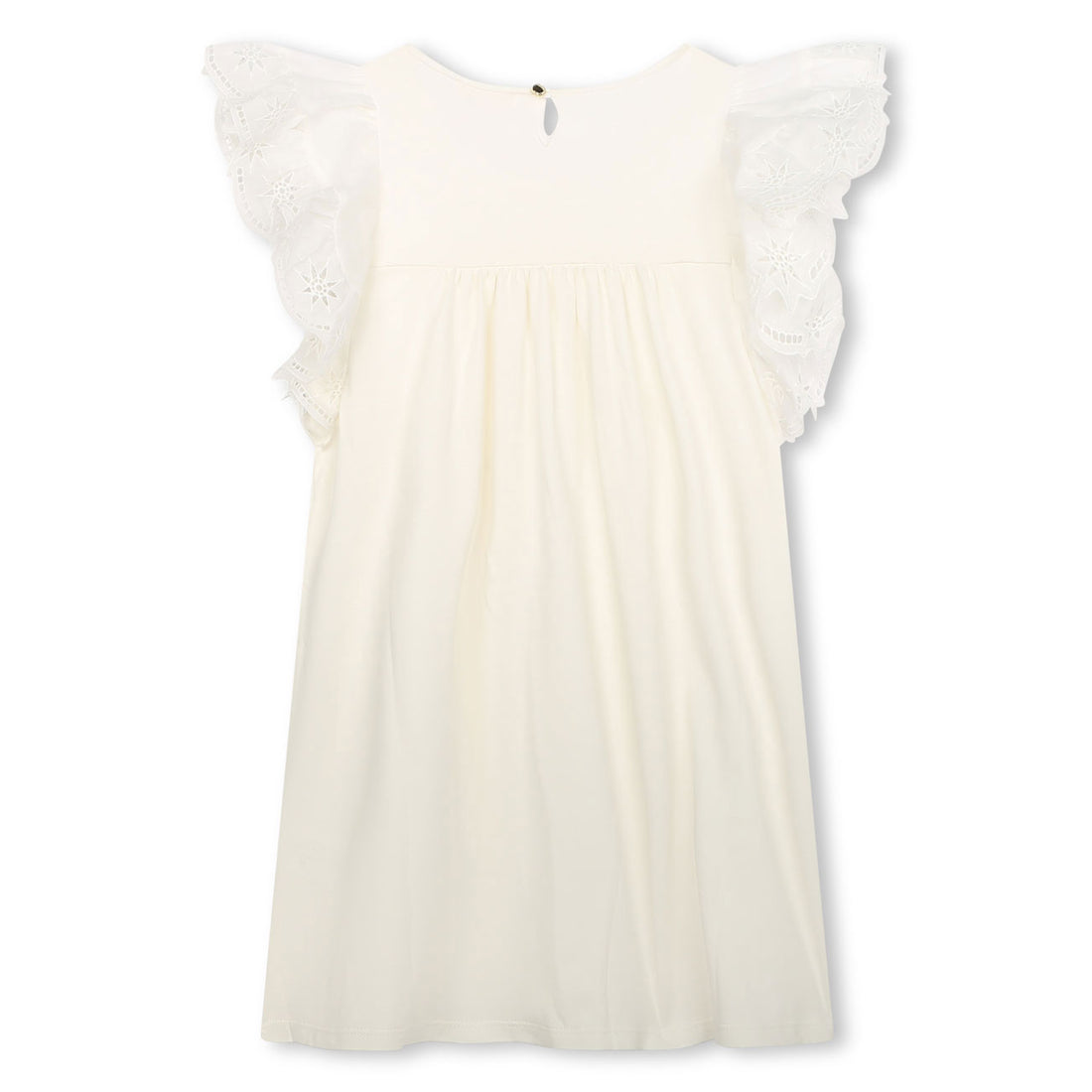 Chloe Off White Short Sleeved Dress