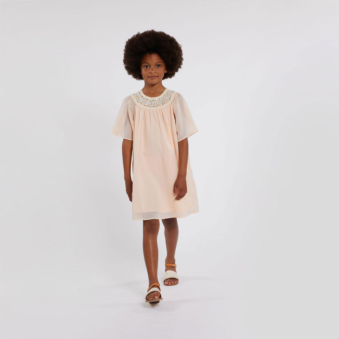 Chloe Pale Pink Short Sleeved Dress
