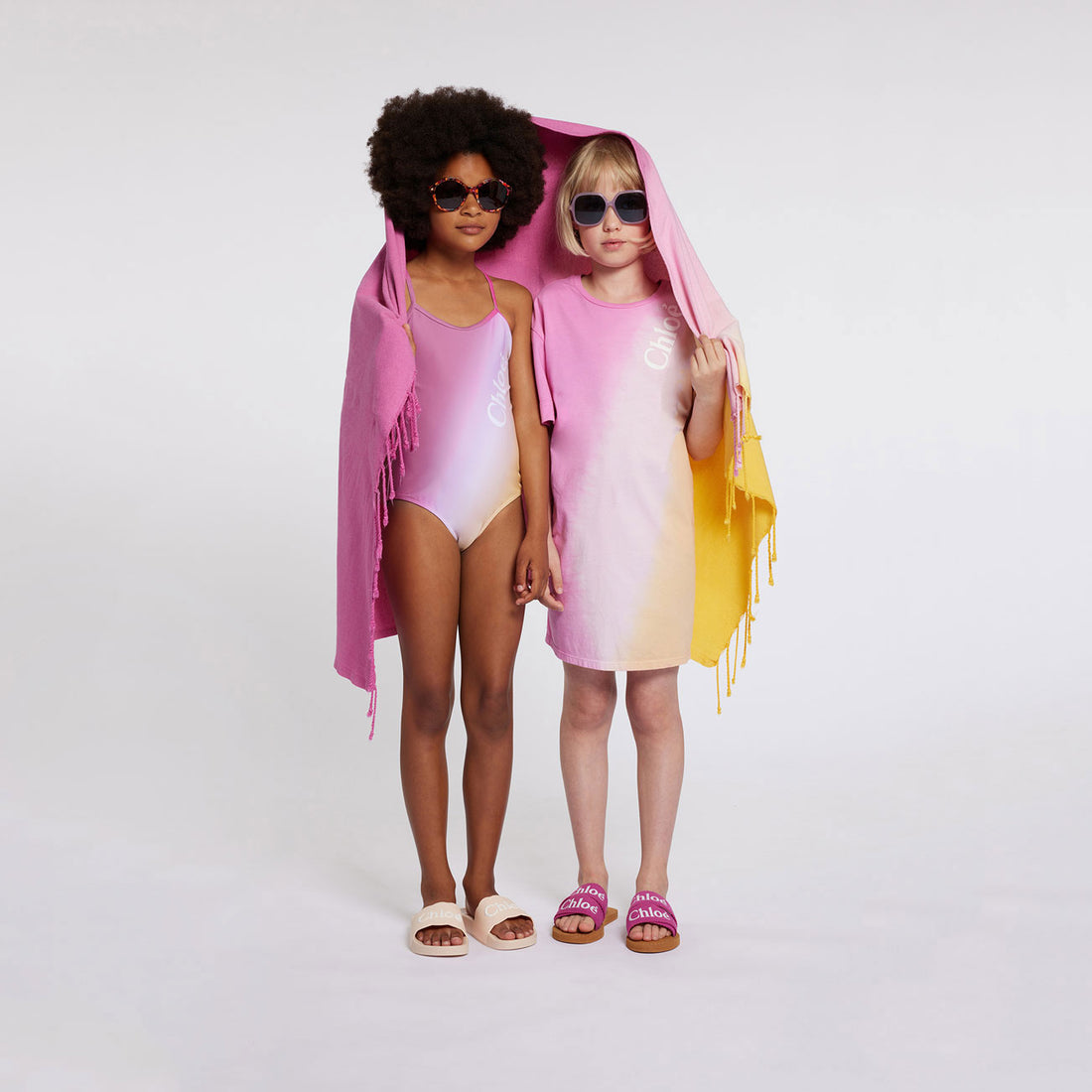 Chloe Pink/Yellow Swimming Costume