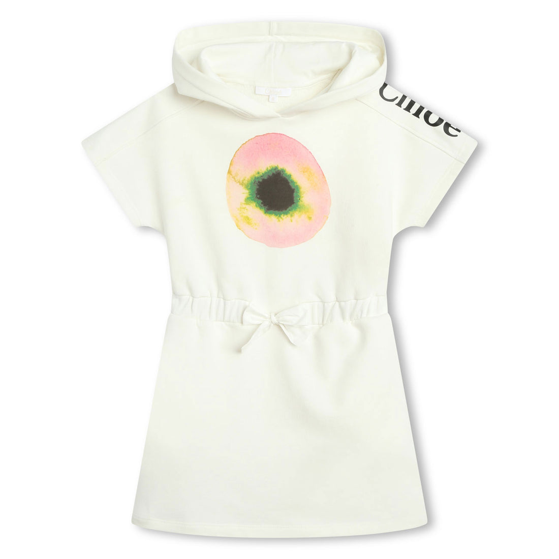 Chloe Off White Mini Me Fusion Hoodie Dress