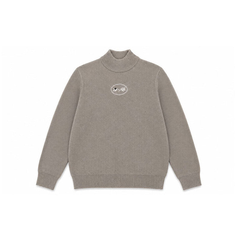 Calla Lili  Taupe Cross Stitch Sweater