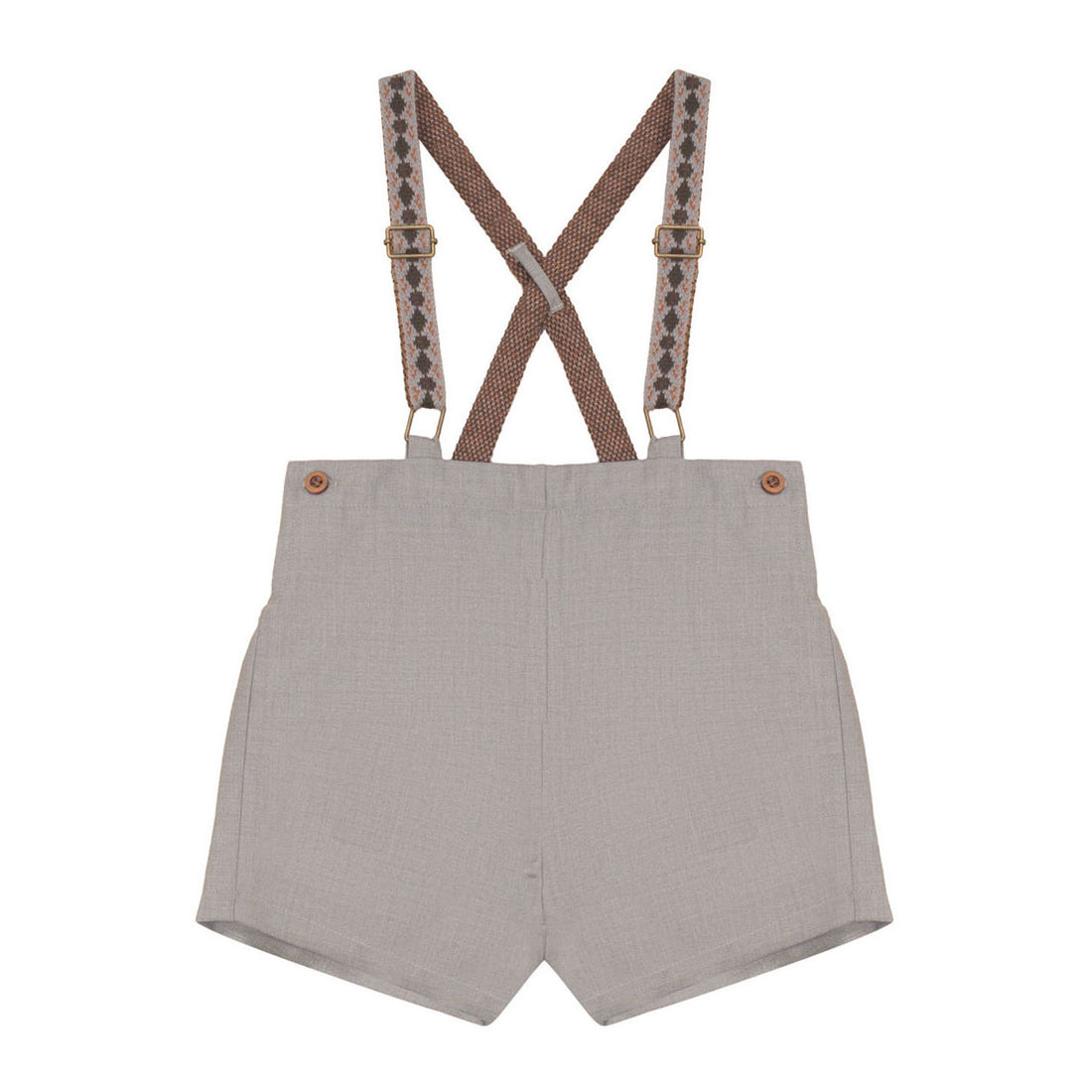Calla Lili  Taupe Suspenders Shorts