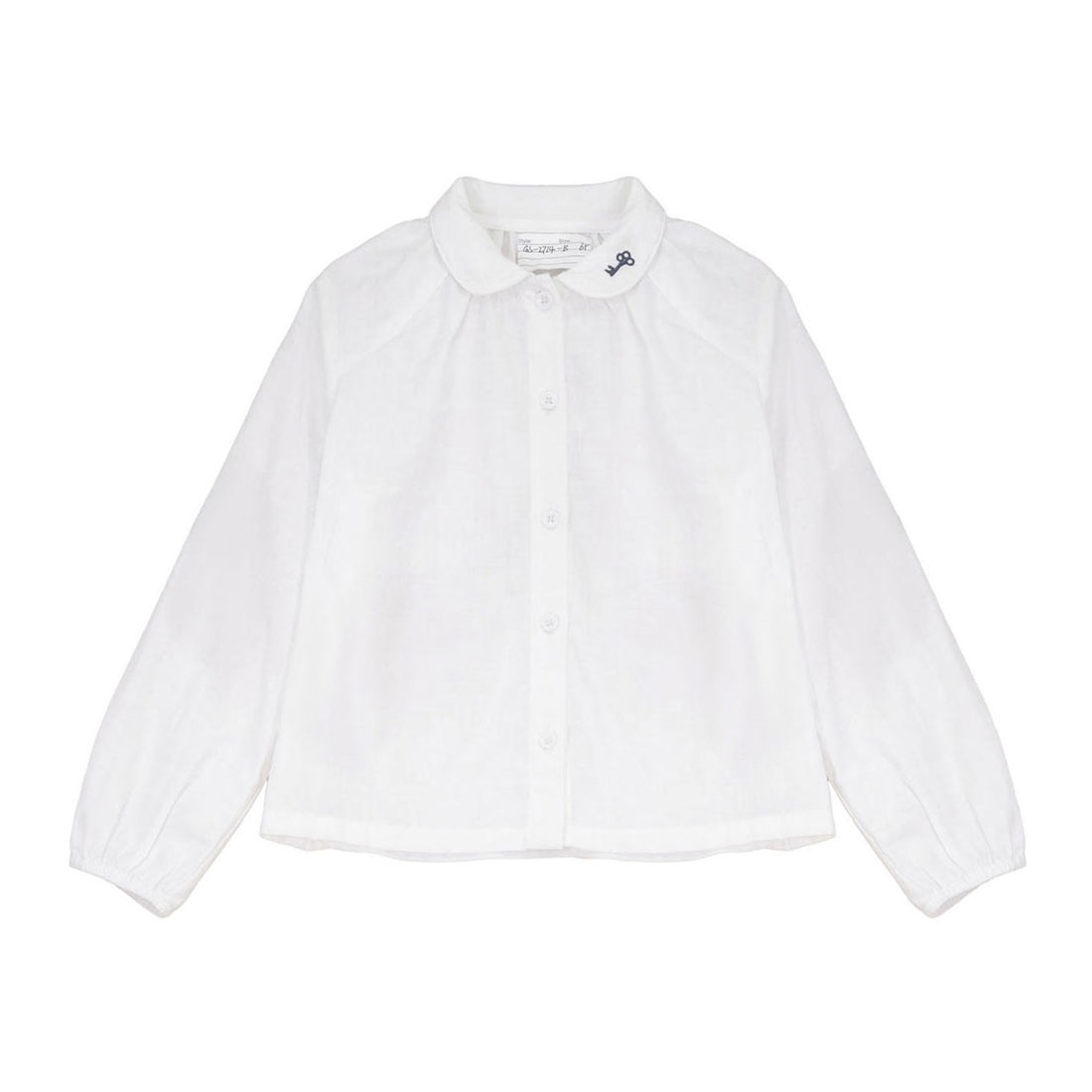 Calla Lili  Cream/Blue Embroidery Shirt