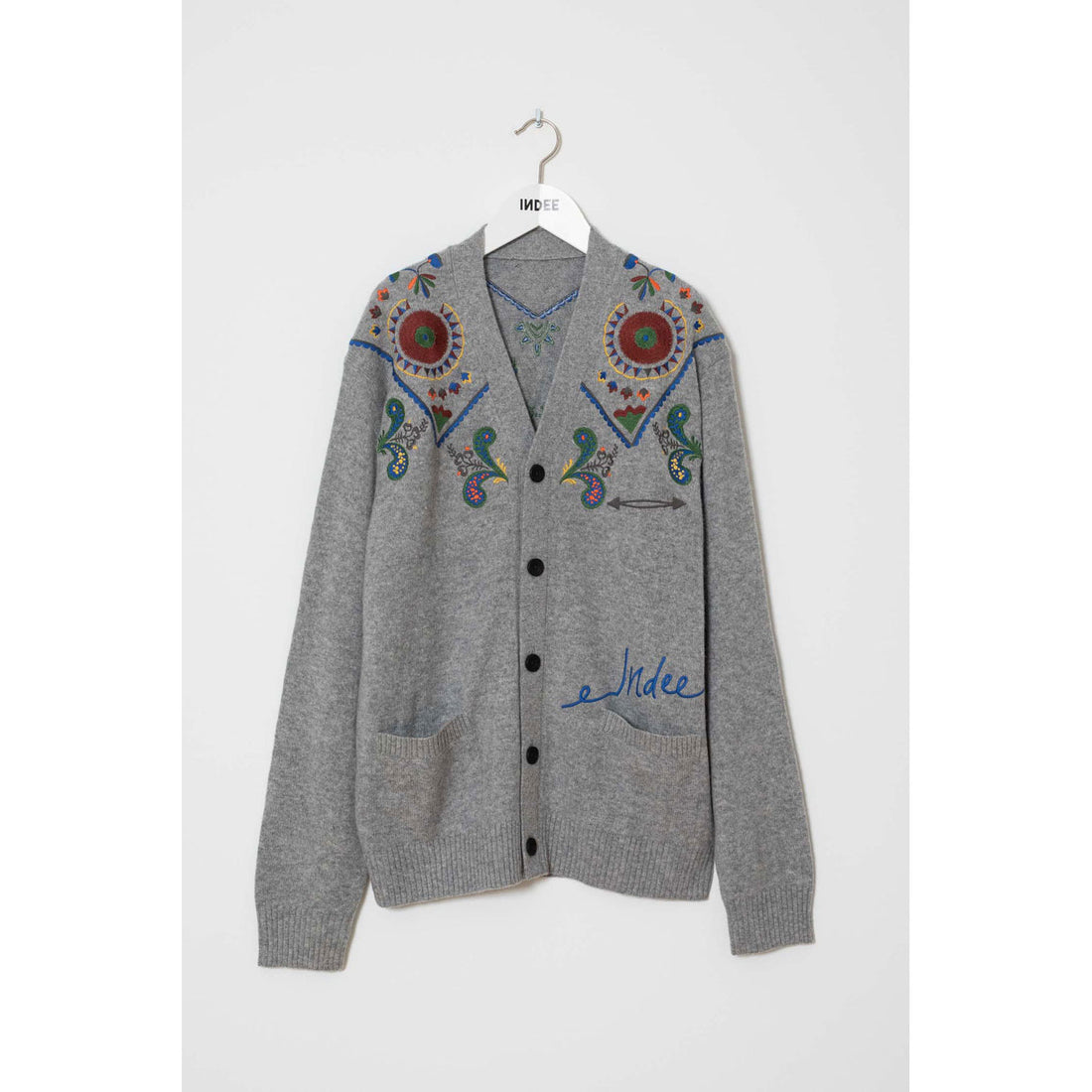 Indee  Grey Melange Waffa Cardigan