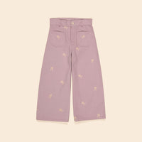 Apolina Lilac Casey 70'S All Over Embroidery Jean
