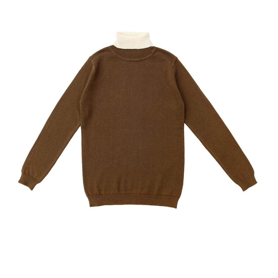Coco Blanc Mocha Colorblock Turtleneck