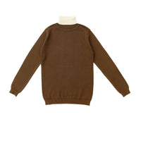 Coco Blanc Mocha Colorblock Turtleneck