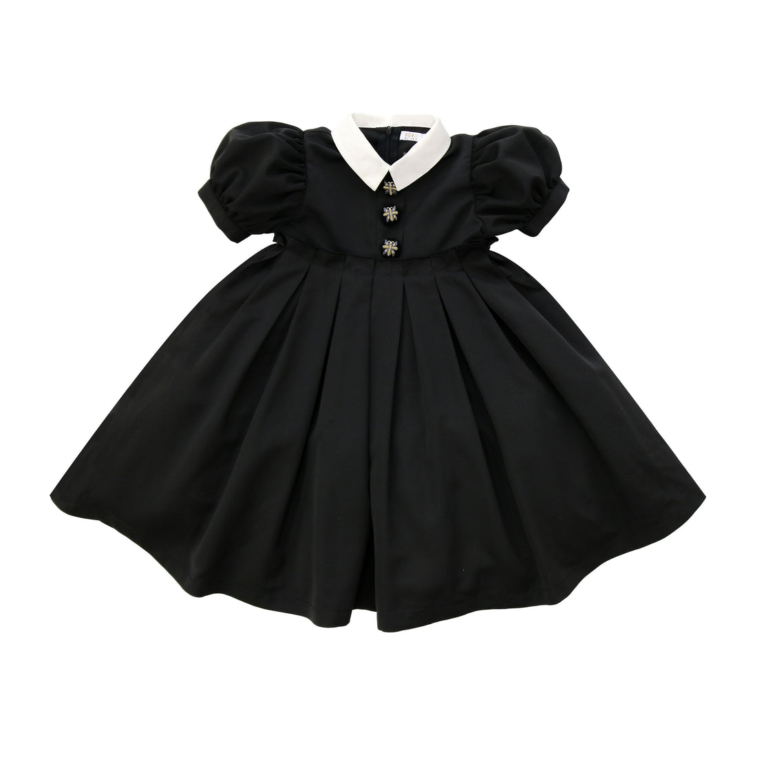 Coco Blanc Black Taffeta Short Sleeve Dress 3 Coco Blanc Black Taffeta Short Sleeve Dress 3