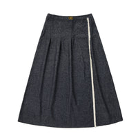 Coco Blanc Navy Marled Side Fringe Skirt