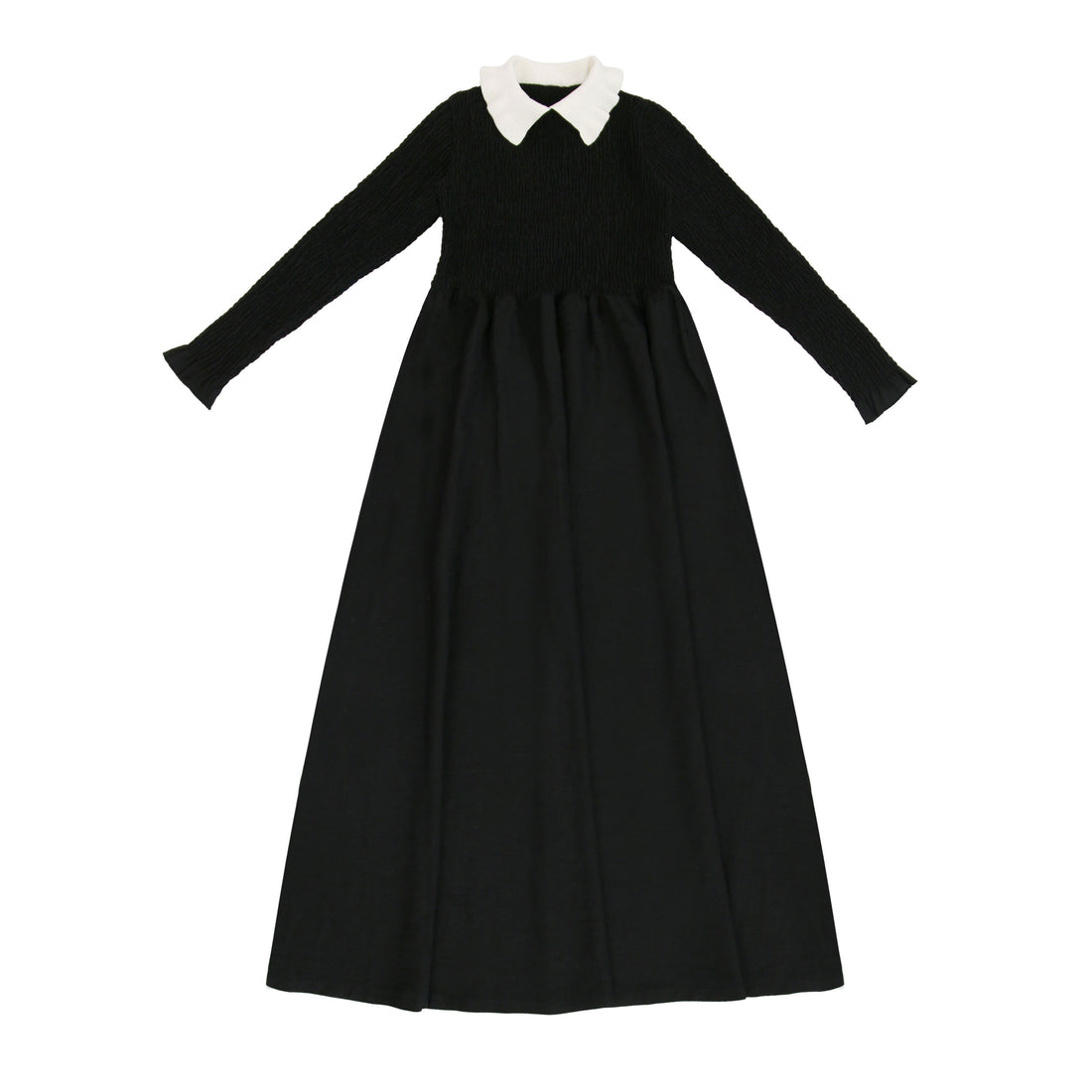 Coco Blanc Black Collared Maxi Dress