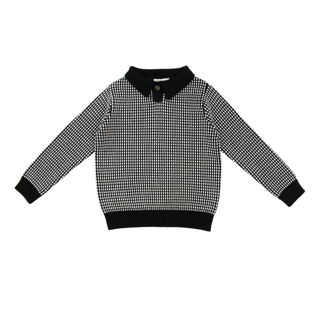 Coco Blanc Black/White Collared Sweater