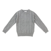 Coco Blanc Grey Diamond Crew Sweater
