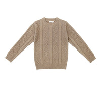 Coco Blanc Mocha Diamond Crew Sweater