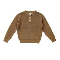 Coco Blanc Taupe Chunky Graphic Sweater