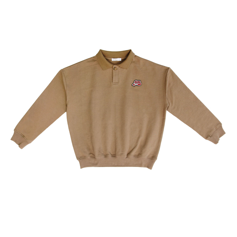Coco Blanc Taupe Graphic Polo Sweater