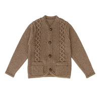 Coco Blanc Mocha Cabled Knit Cardigan