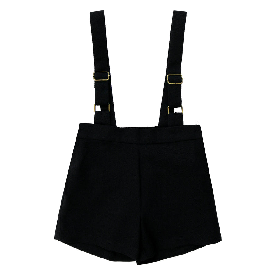Coco Blanc Black Suspender Shorts