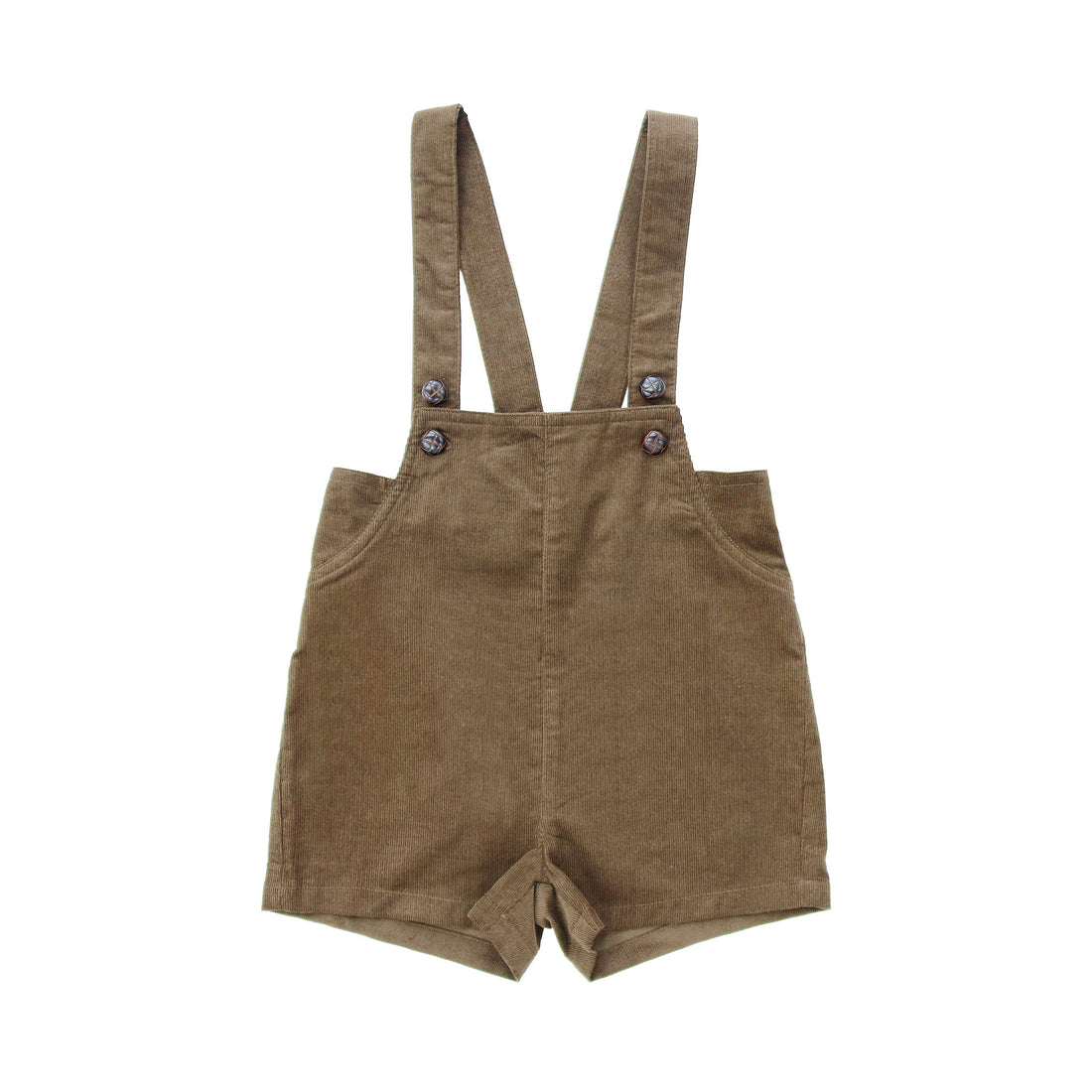 Coco Blanc Mocha Corduroy Overalls