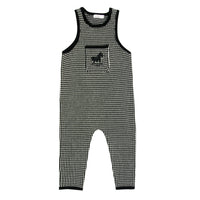 Coco Blanc Black/White Long Knit Romper