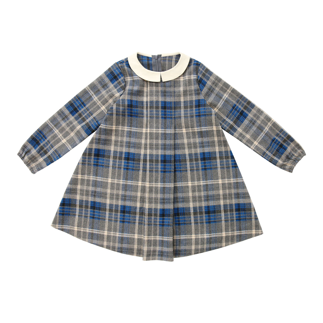 Coco Blanc Blue Plaid Dress