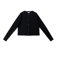 Coco Blanc Black Ribbed Cardigan