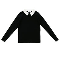 Coco Blanc Black Collared Sweater