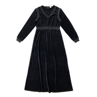 Coco Blanc Black Velour Maxi Dress