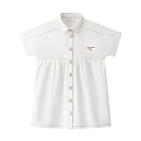 Coco Blanc White Denim Short Sleeve Dress