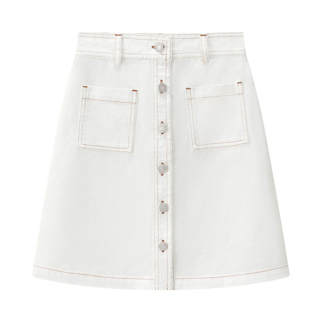 Coco Blanc White Denim Skirt