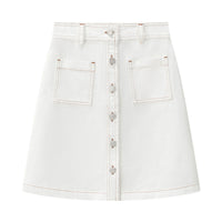 Coco Blanc White Denim Skirt