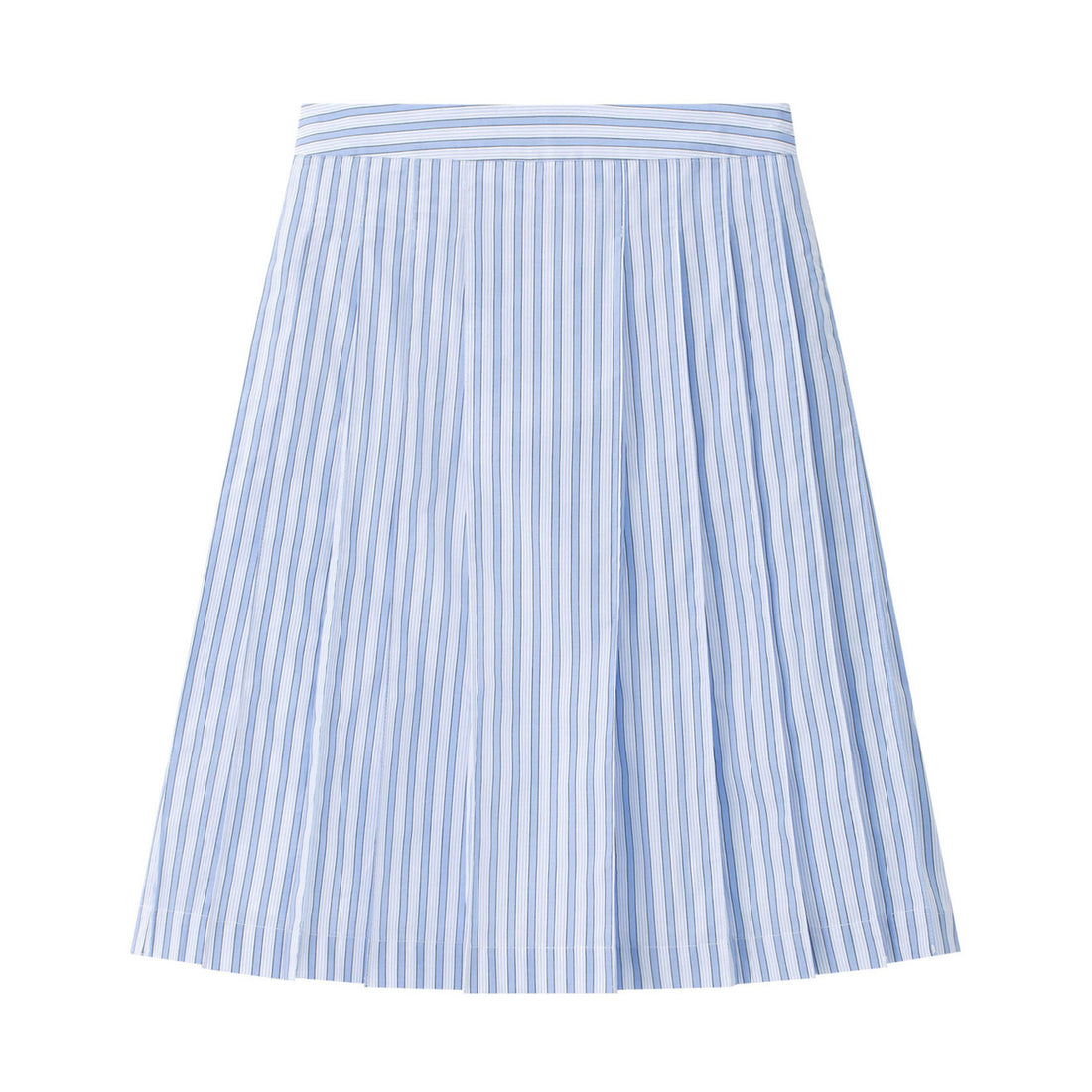 Coco Blanc Blue Striped Pleated Skirt