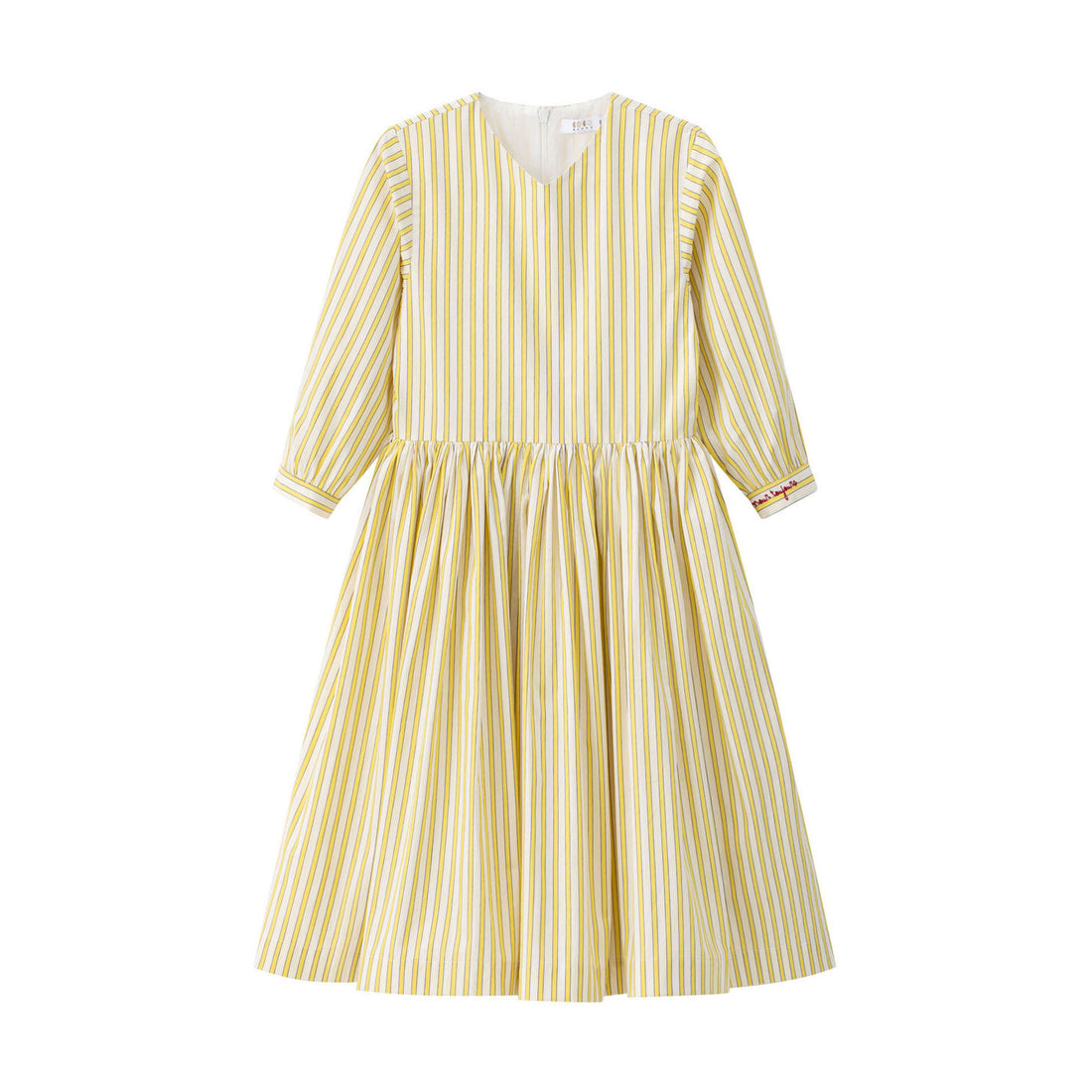 white and yellow striped dress Just Imagine Lemon Midi Shop the Mint Youll brighten any room you enter wearing our yellow striped wrap dress Found It! The Throw-on Striped
