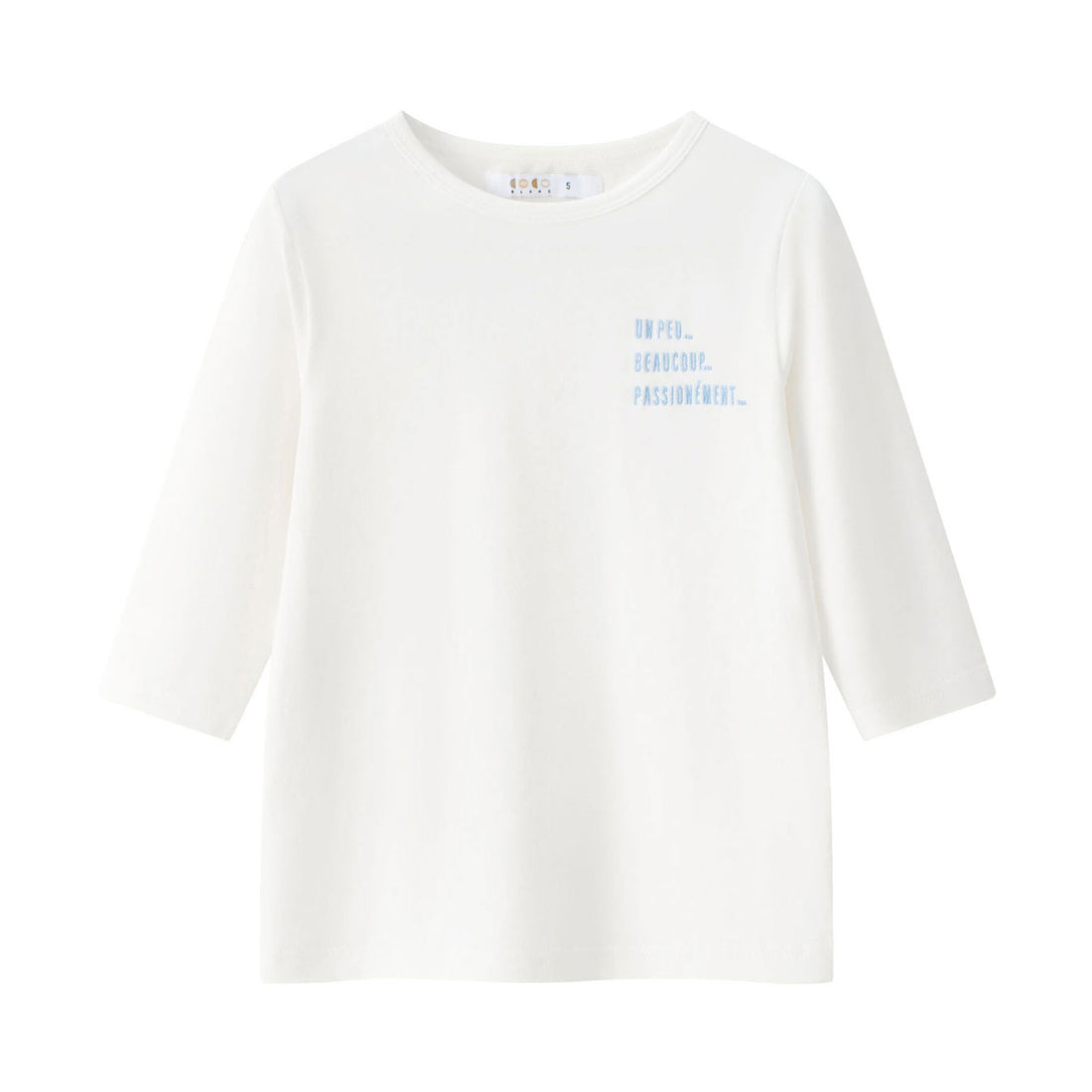 Coco Blanc White 3/4 Sleeve Tee
