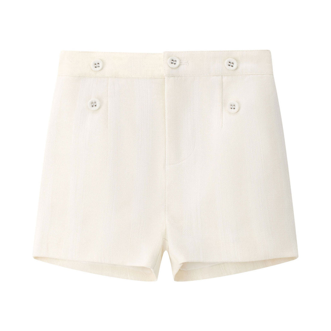 Coco Blanc White Double Button Shorts