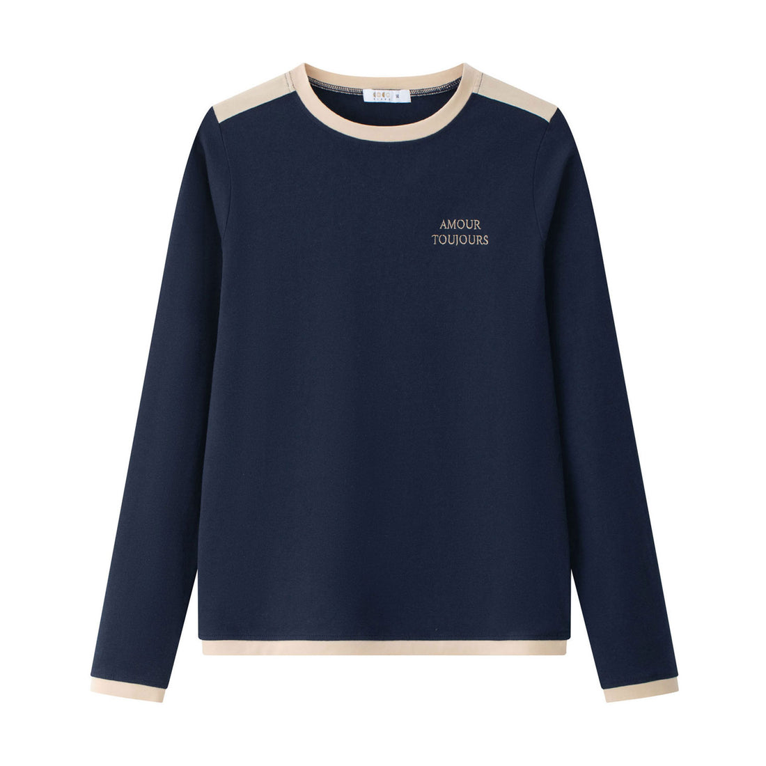Coco Blanc Navy Solid Tee