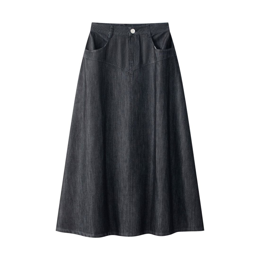 Coco Blanc Black Denim Drop Seam Skirt