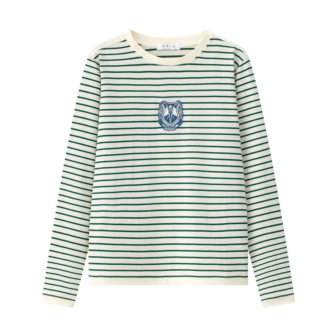 Coco Blanc Green Stripe tee