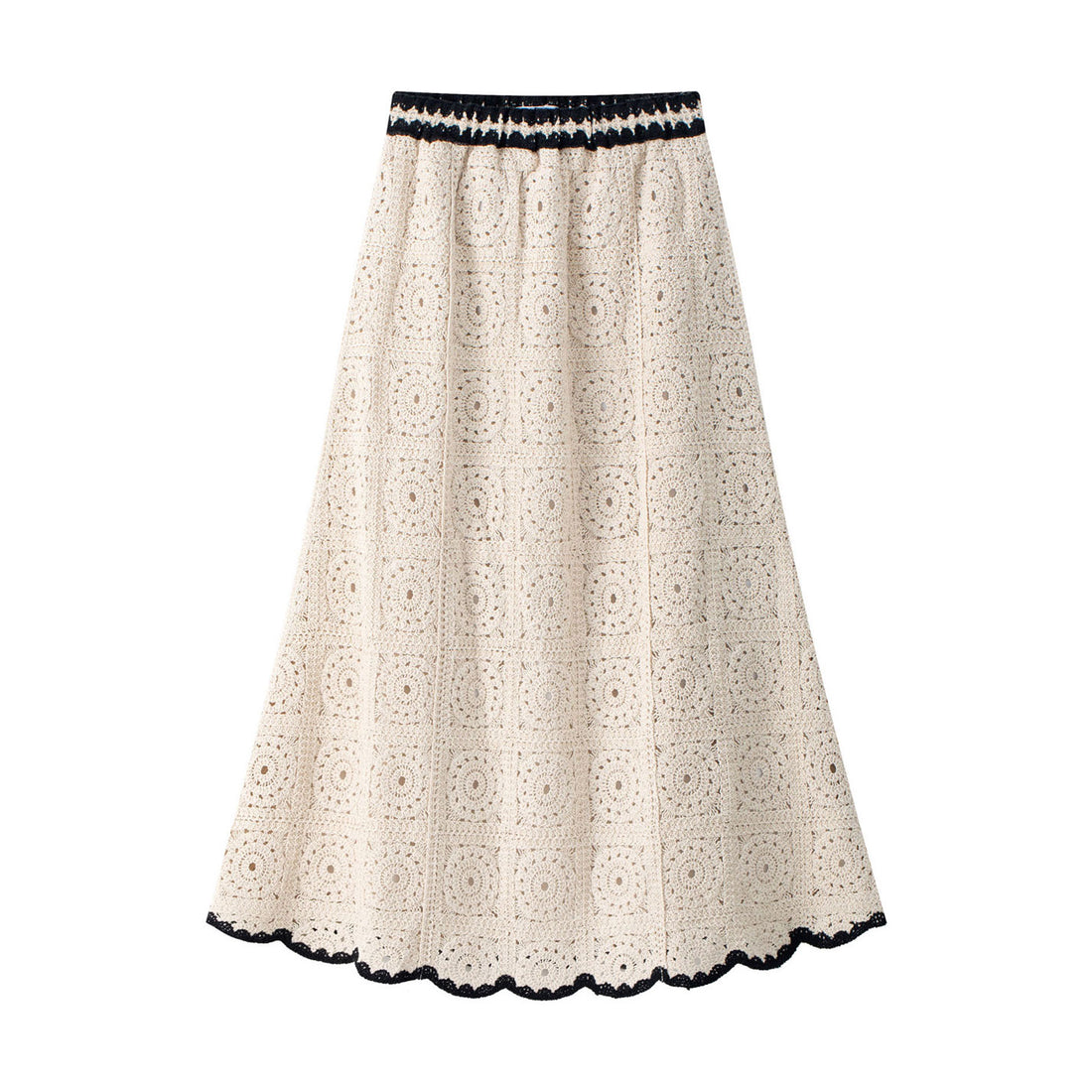 Coco Blanc Cream Crochet Skirt