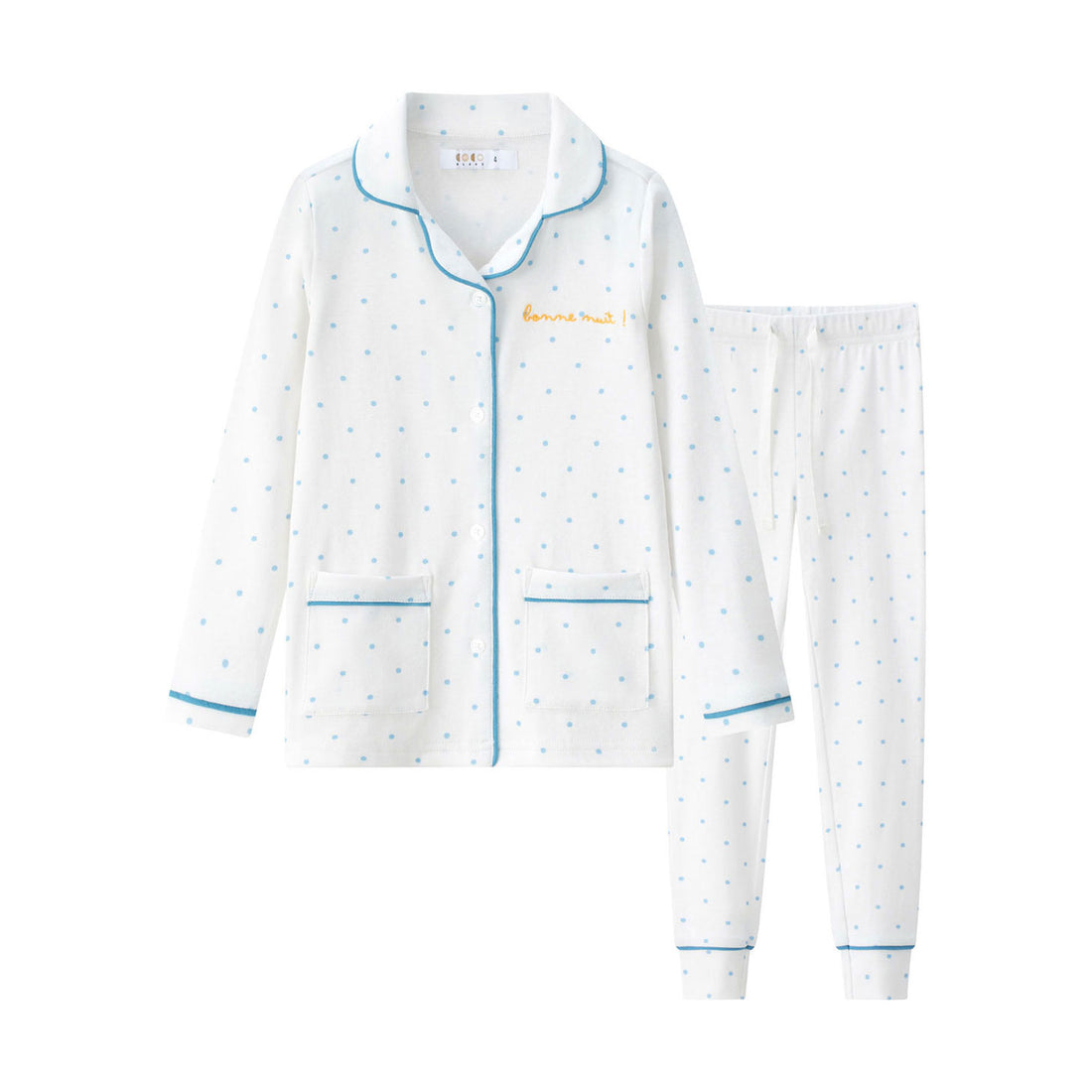 Coco Blanc Blue Polka Dot Pjs
