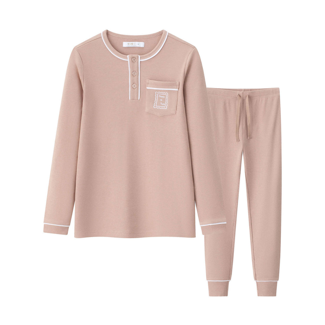 Coco Blanc Pink Henley Pjs