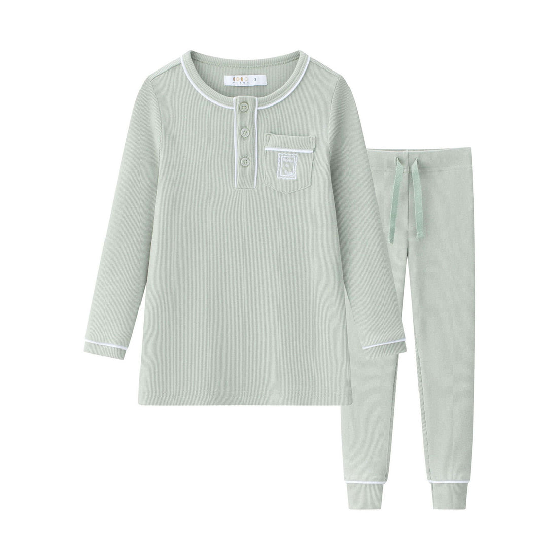 Coco Blanc Green Henley Pjs
