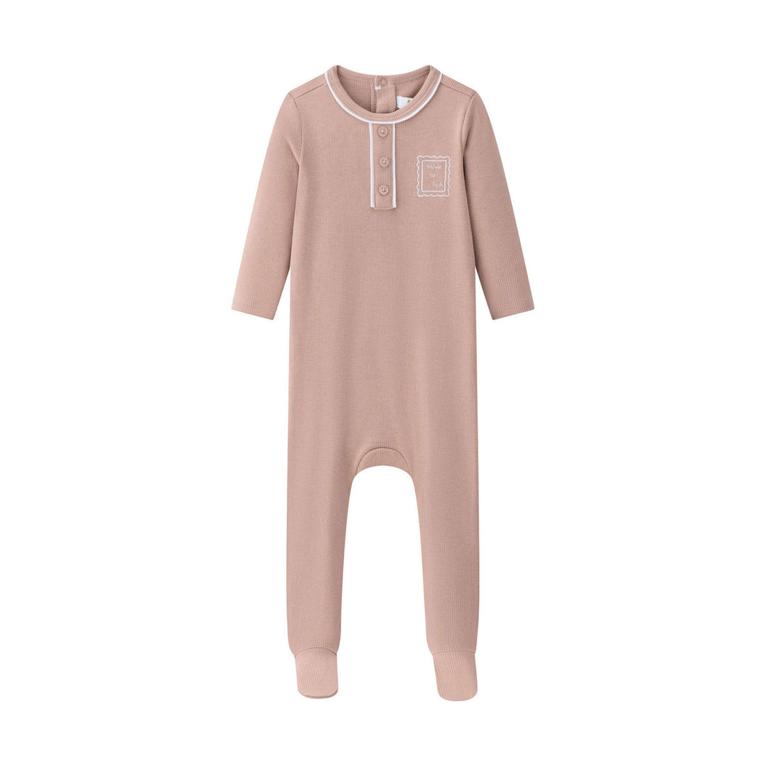 Coco Blanc Pink Henley Footie