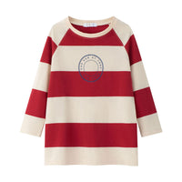 Coco Blanc Red Stripe 3/4 Sleeve Tee