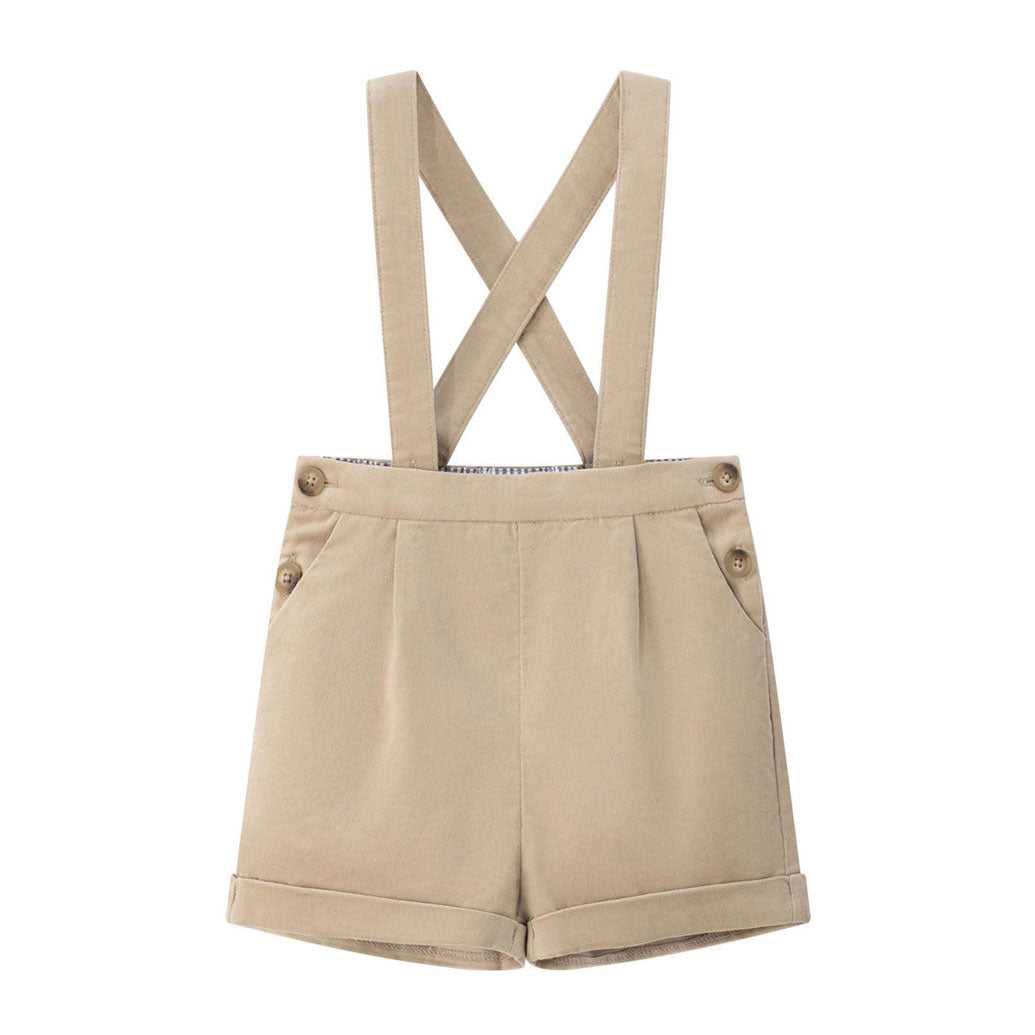 Coco Blanc Camel Suspender Shorts