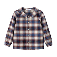Coco Blanc Burgundy Blue Plaid Shirt