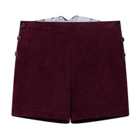 Coco Blanc Burgundy Double Breasted Shorts