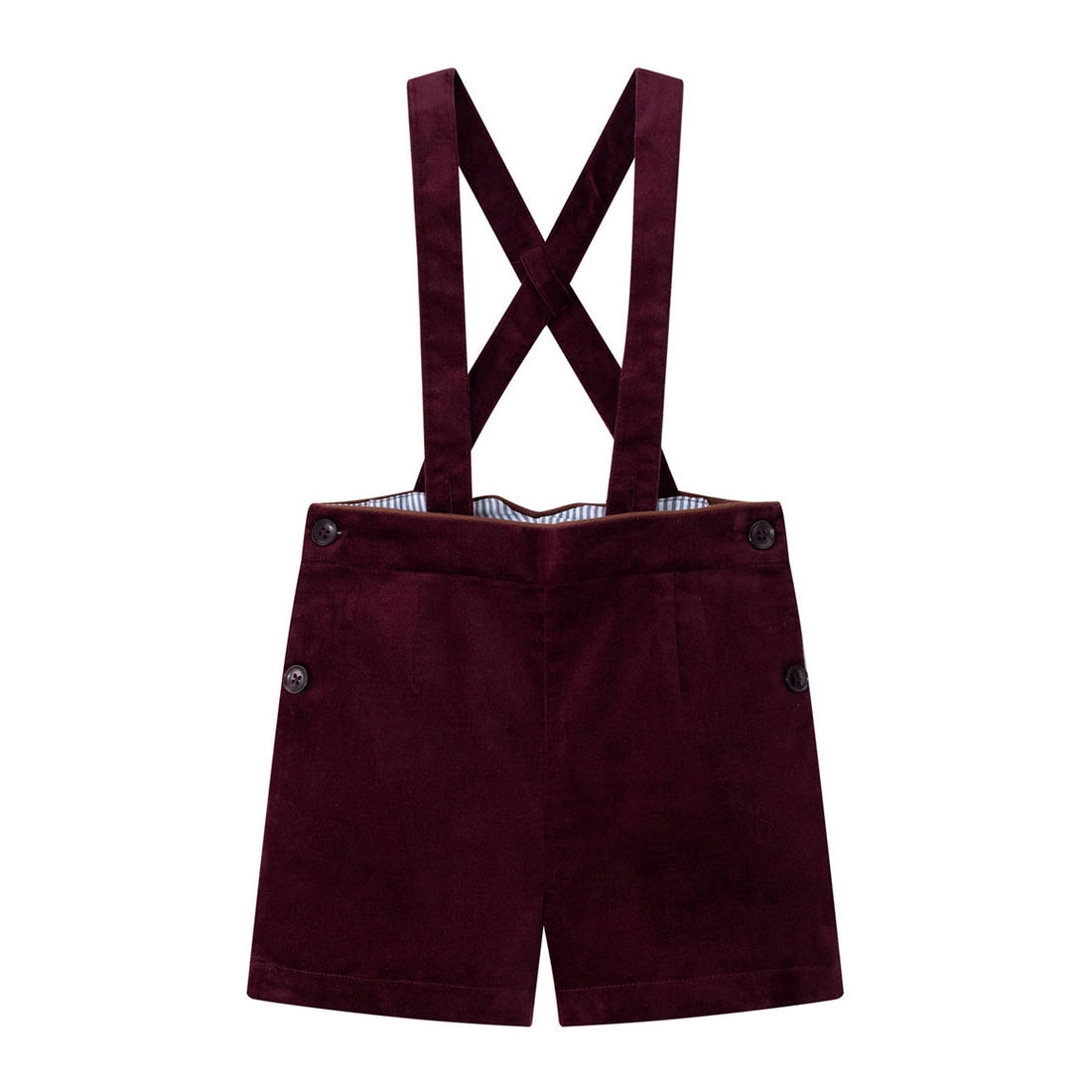 Coco Blanc Burgundy Suspender Shorts