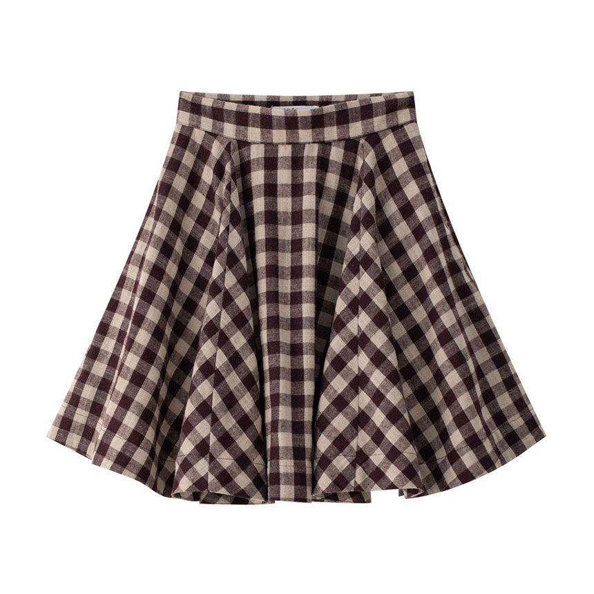 Coco Blanc Burgundy Circle Skirt