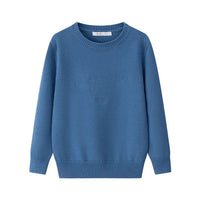 Coco Blanc Blue Embroidered Crewneck